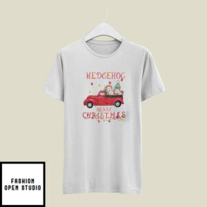 Hedgehog Christmas T-Shirt Merry Christmas