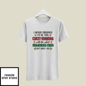 I Never Dreamed I’d Be This Crazy Grandma T-Shirt Merry Christmas