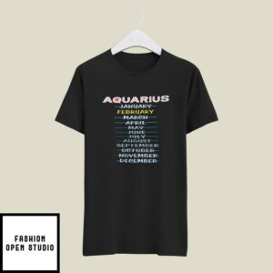 Aquarius February T-Shirt Zodiac Aquarius T-Shirt