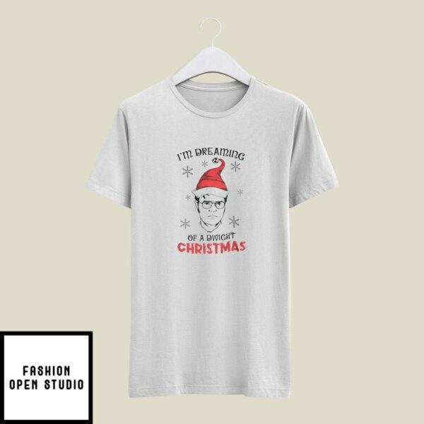 Im Dreaming Of A Dwight Christmas T-Shirt Merry and Dwight T-shirt