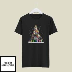 Let It Be Christmas Tree T-Shirt Peace Symbols