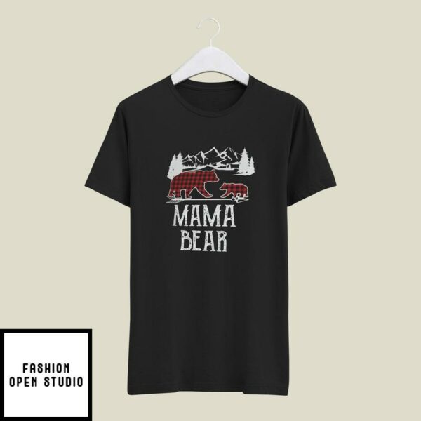 Mama Bear Christmas T-Shirt Merry Christmas