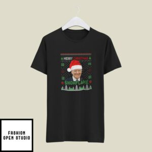Merry Christmas Snowflake Trump 2024 Ugly Christmas T-Shirt
