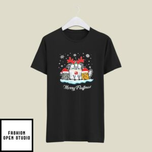 Merry Fluffmas Cat Lover Christmas T-Shirt