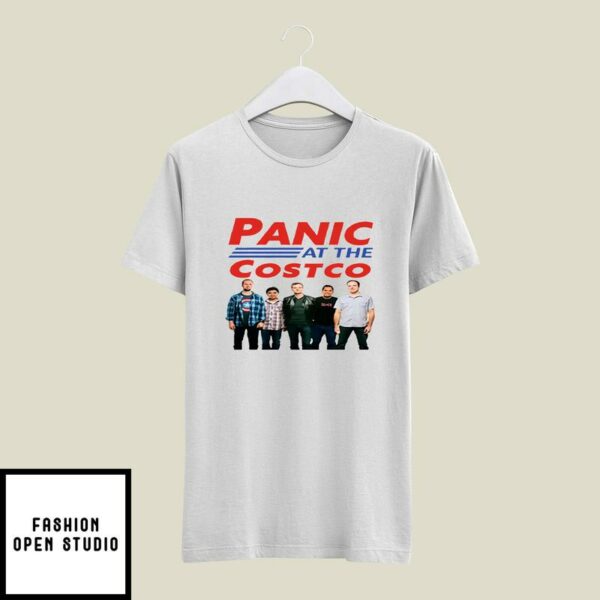 Panic At The Costco T-Shirt Funny Meme Music Band T-Shirt