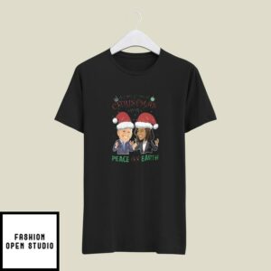 Peace On Earth Christmas T-Shirt Joe Biden and Kamala Harris