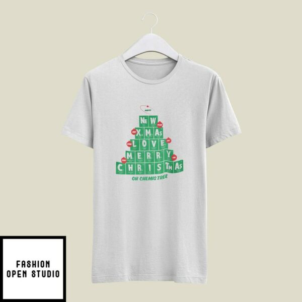 Periodic Table Christmas Tree T-Shirt Merry Christmas