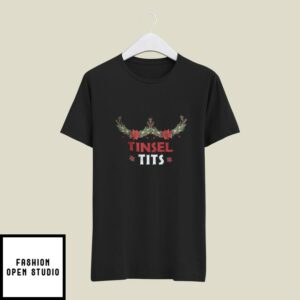 Tinsel Tits T-Shirt Merry Christmas Couple T-Shirt