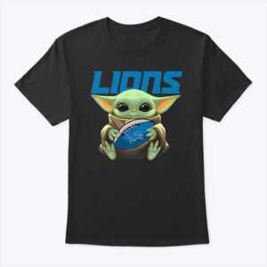 Baby Yoda Loves The Detroit Lions T-Shirt