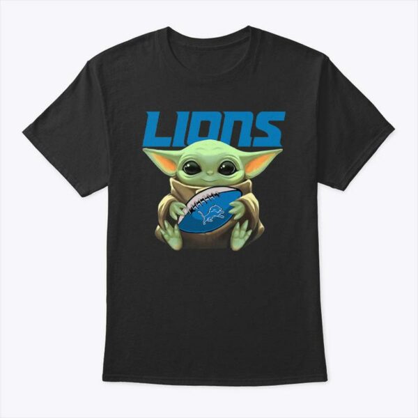 Baby Yoda Loves The Detroit Lions T-Shirt