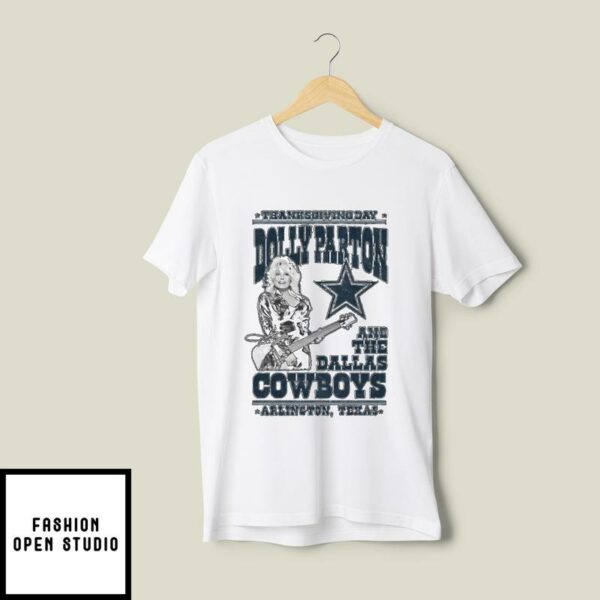 Dolly Parton And The Dallas Cowboys Thanksgiving Day T-Shirt
