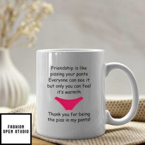 Friendship Is Like Pissing Your Pants Mug