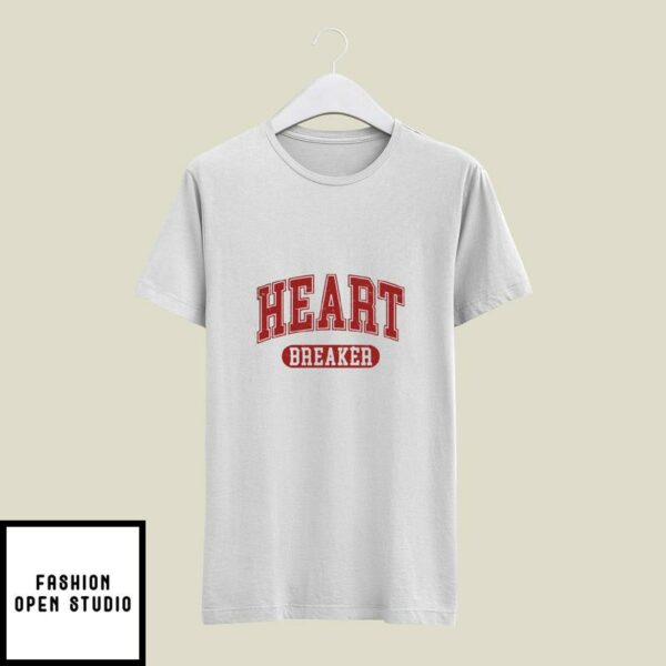 Heartbreaker Varsity Heart Love Valentine’s Day T-Shirt