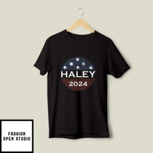Nikki Haley 2024 Vintage President Distressed Usa Flag T-Shirt