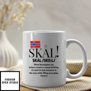 Norway Mug Skal Norwegians Say Before Toast Drinking Flag