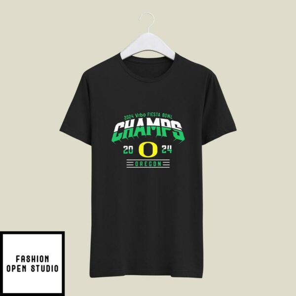 Oregon Ducks 2024 Vrbo Fiesta Bowl Champions T-Shirt