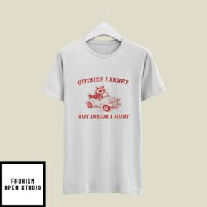 Outside I Skrrt But Inside I hurt Cotton T-shirt