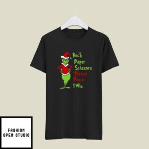 Rock Paper Scissors Throat Punch Grinch T-Shirt