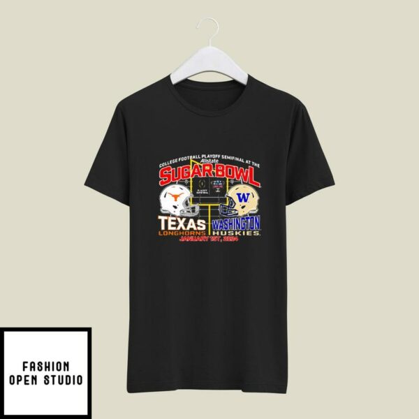 Sugar Bowl Texas Longhorns Vs Washington Huskies T-Shirt