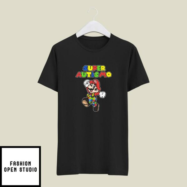 Super Autismo T-Shirt Super Mario For Autism Awareness