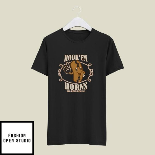 Texas Longhorns Hook ‘Em Horns Red River Rivalry T-Shirt