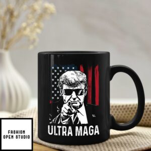 Ultra MAGA Mug Donald Trump Lover American Flag