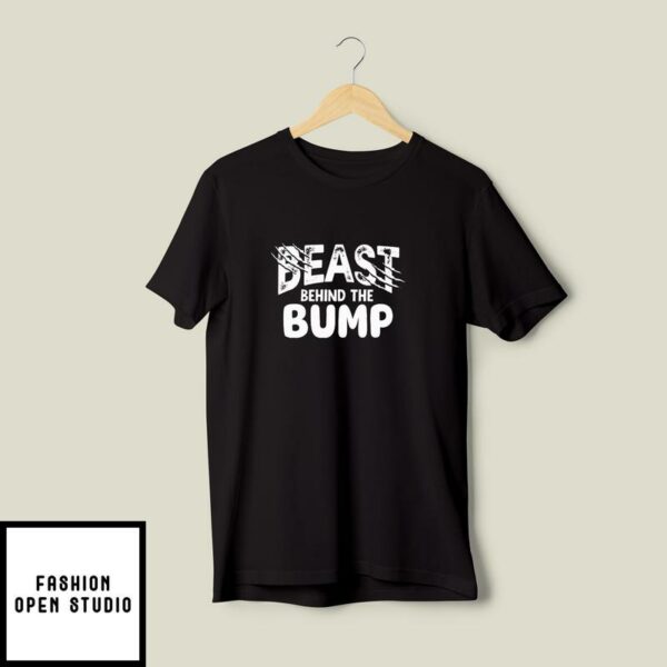 Beast Behind The Bump Beauty And The Bump Couple T-Shirt