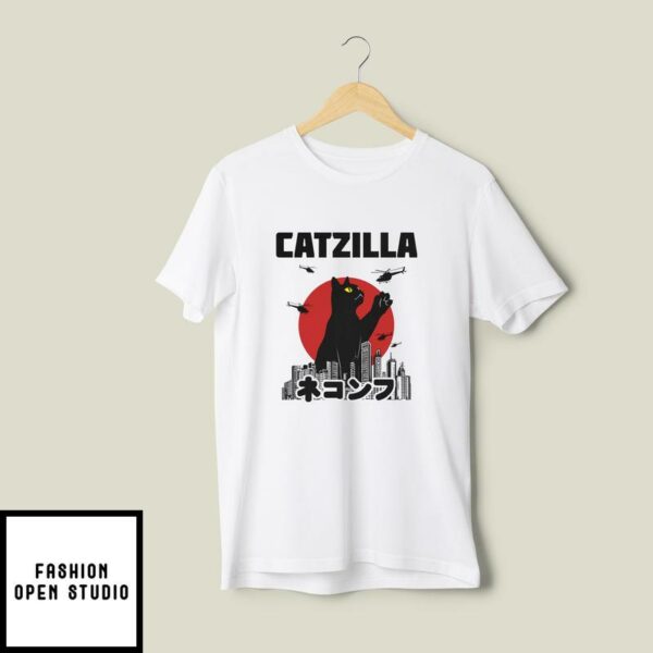 Catzilla King Of Pawster Paws Cat Kitten Cat Lover T-Shirt