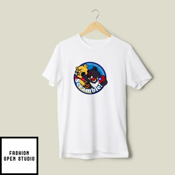 Fight For Freedom Scramble Taiwan Air Force Badge T-Shirt