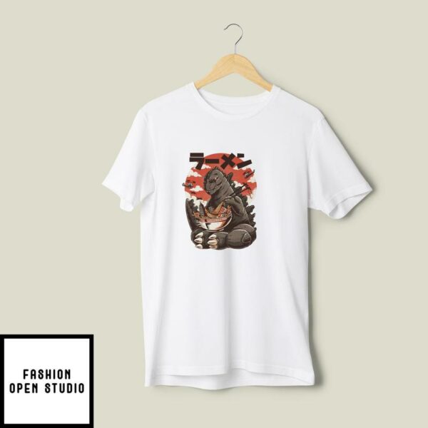 Godzilla Ramen T-Shirt Anime Clothing