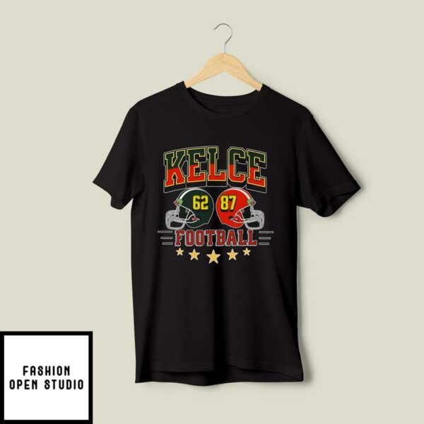 Kelce Vintage Kelce Brothers Football T-Shirt American Football Crewneck Game Day