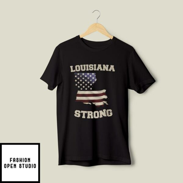Louisiana Strong T-Shirt Louisiana Map