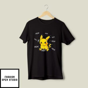 Pikachu Playing Game T-shirt All Day
