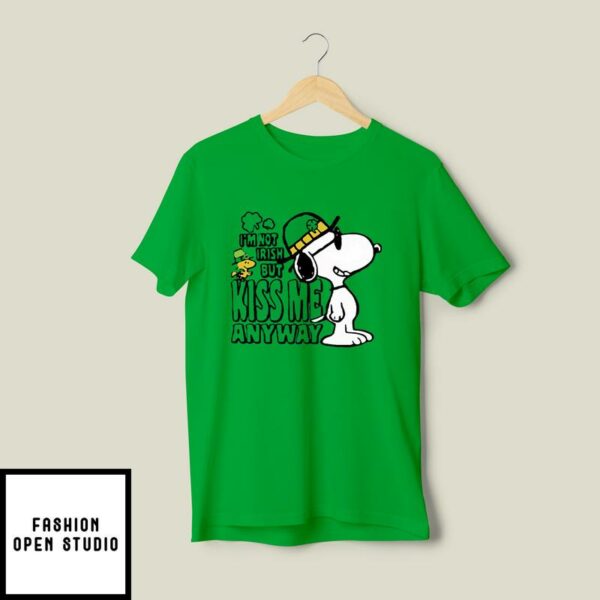 Snoopy I’m Not Irish But Kiss Me Anyway T-Shirt