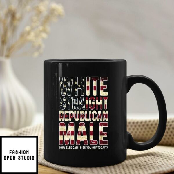 White Straight Republican Male Coffee Mug American Flag
