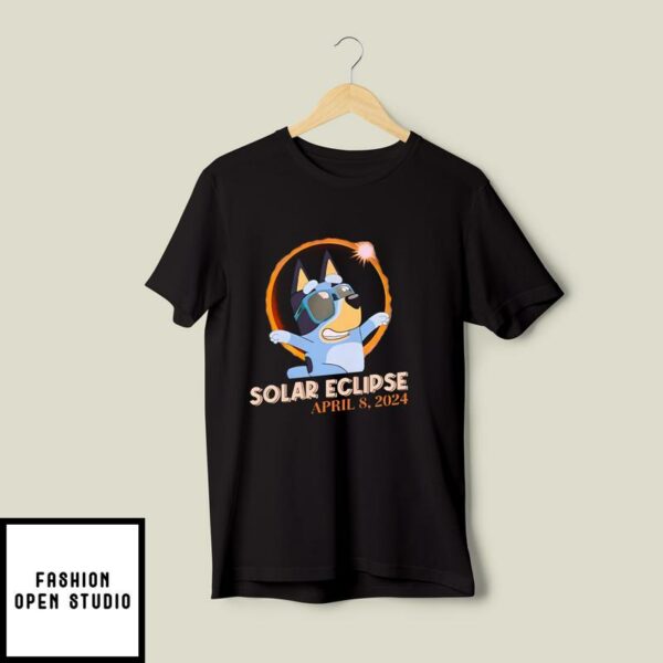 Bluey Dog Total Solar Eclipse 2024 T-Shirt