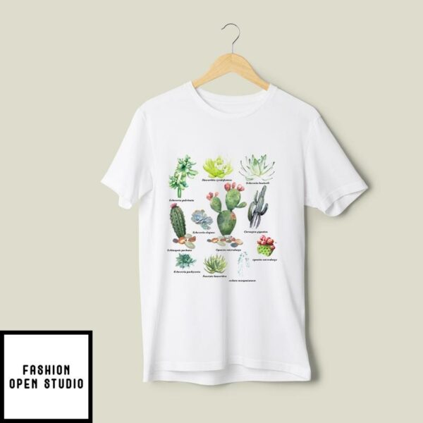 Cactus Types T-Shirt I Love Cactus
