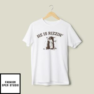 He Is Rizzin Funny Easter Jesus Taking a Tomb Selfie T-Shirt