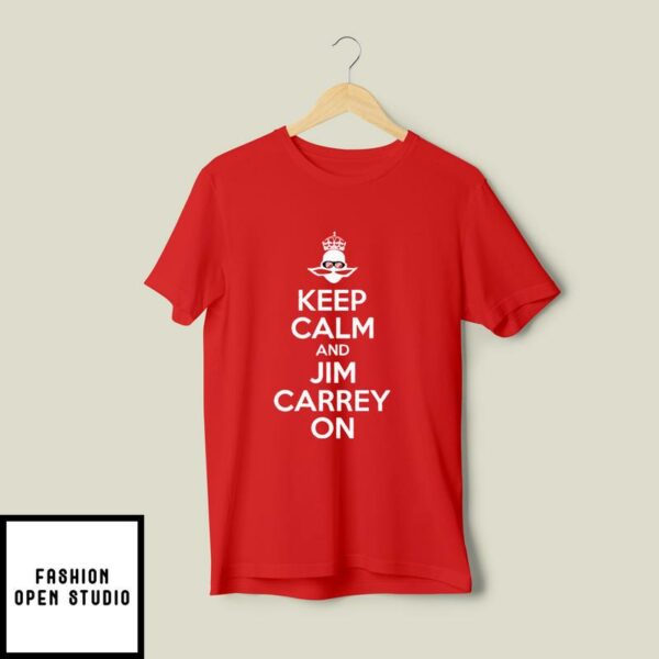 Jeff Fowler Wearing Keep Calm And Jim Carrey On T-Shirt