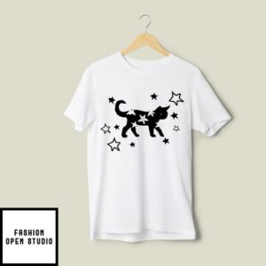Starry Black Cat T-Shirt