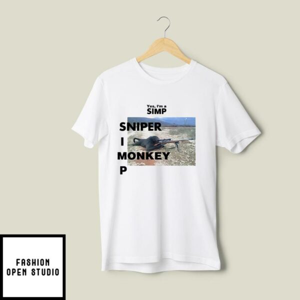 Yes I’m A Simp Sniper Monkey T-Shirt