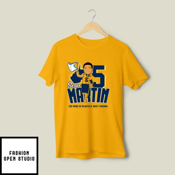About Sean Martin #05 West Virginia Mountaineers 2024 Signature T-Shirt