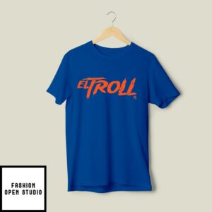 Brett Baty Wearing Athlete Logos El Troll T-Shirt