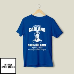Conor Garland 400th NHL Game April 8 2024 Las Vegas Golden Knights T-Shirt