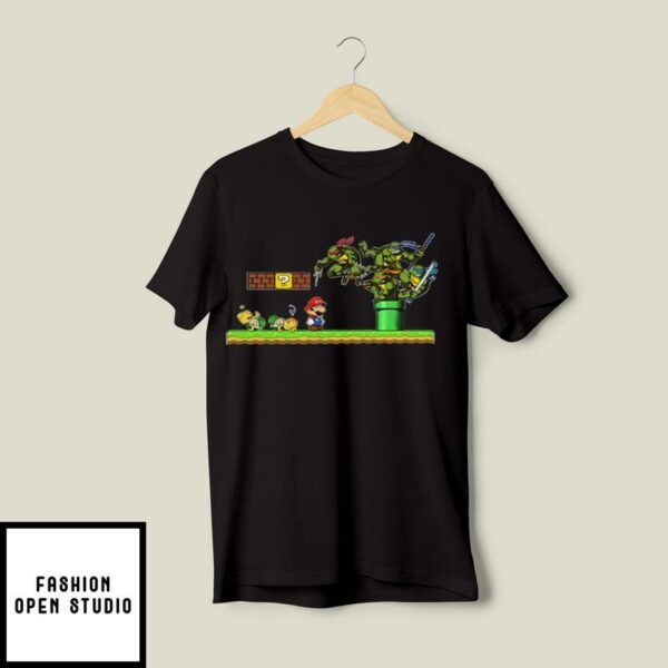 Teenage Mutant Ninja Turtles Mashup Super Mario TMNT T-Shirt