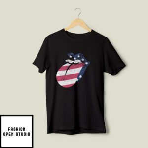 4th Of July American Flag Lips T-Shirt