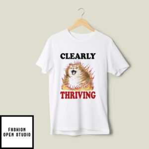 Clearly Thriving Cat Flame T-Shirt