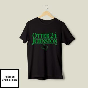 Dallas Stars Otter Johnston 24 Texas Map T-Shirt