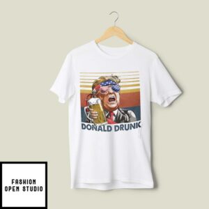 Donald Drunk 4th Of July T-Shirt US Flag Independence Day