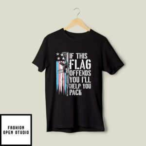If This Flag Offends You I’ll Help You Pack Transgender Flag T-Shirt